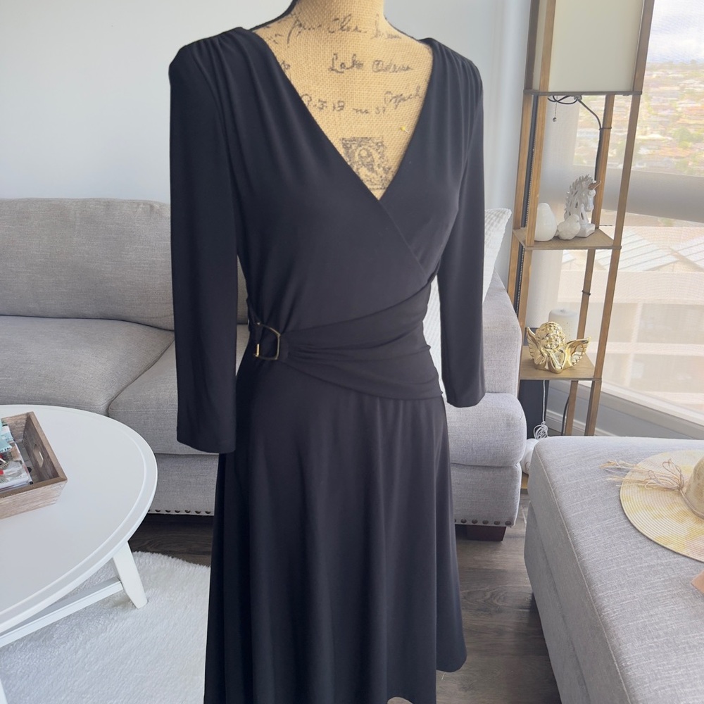 Ralph Lauren Black Long Sleeve Dress - Picture 3 of 10
